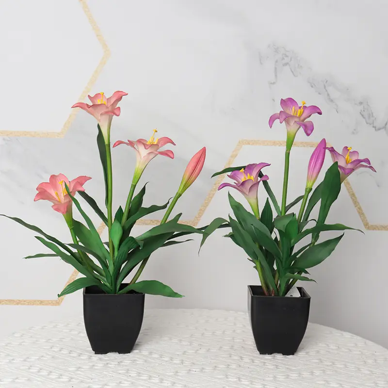 Lifelike Lily Bonsai: Factory Direct Sales