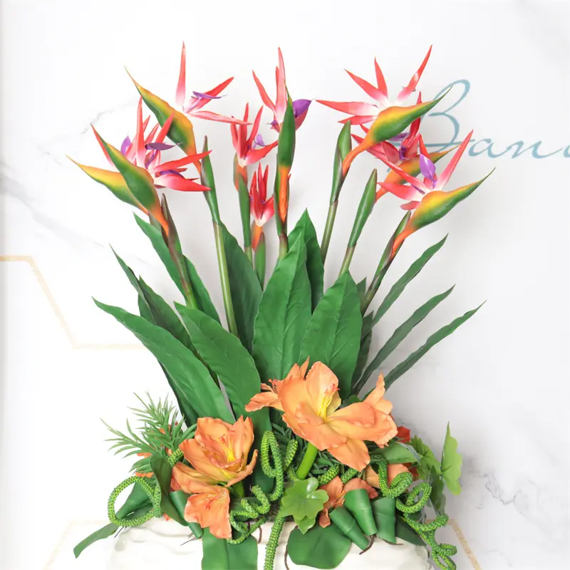 High Simulation PVC Bird of Paradise Leaf
